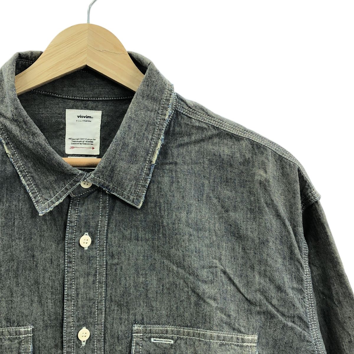 visvim / ビズビム | HEMI WORK SHIRT / コットン シルク ヘミー