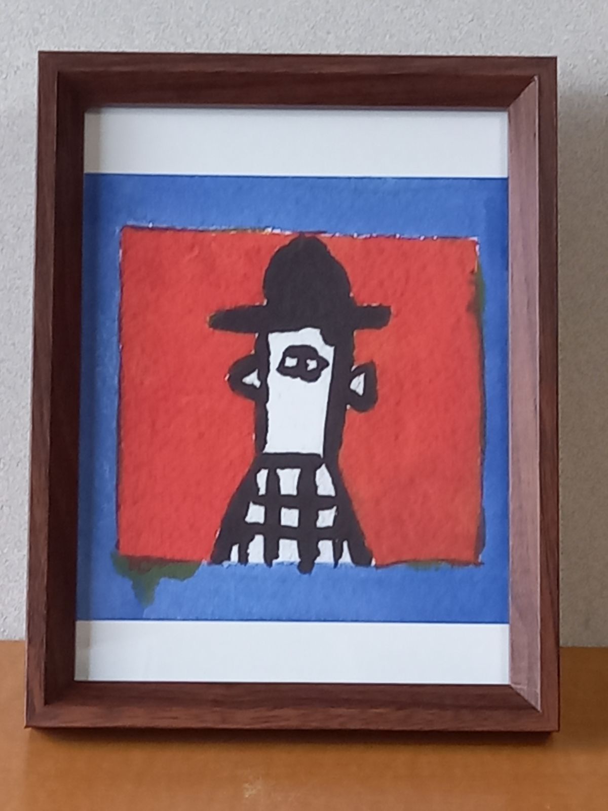 Amazon.co.jp: 柚木沙弥郎 手彩色絵 額装 額付き 民藝 IDEE : ホビー