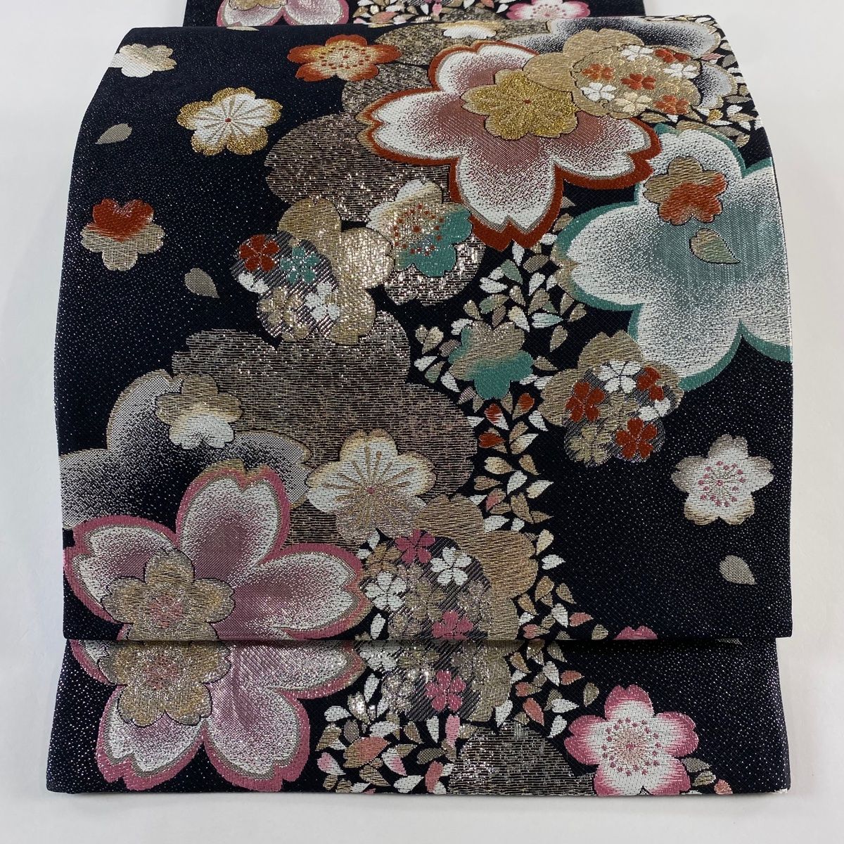 洒落袋帯　型染め　桜の花びら 洒落袋帯 型染め 桜の花びら
