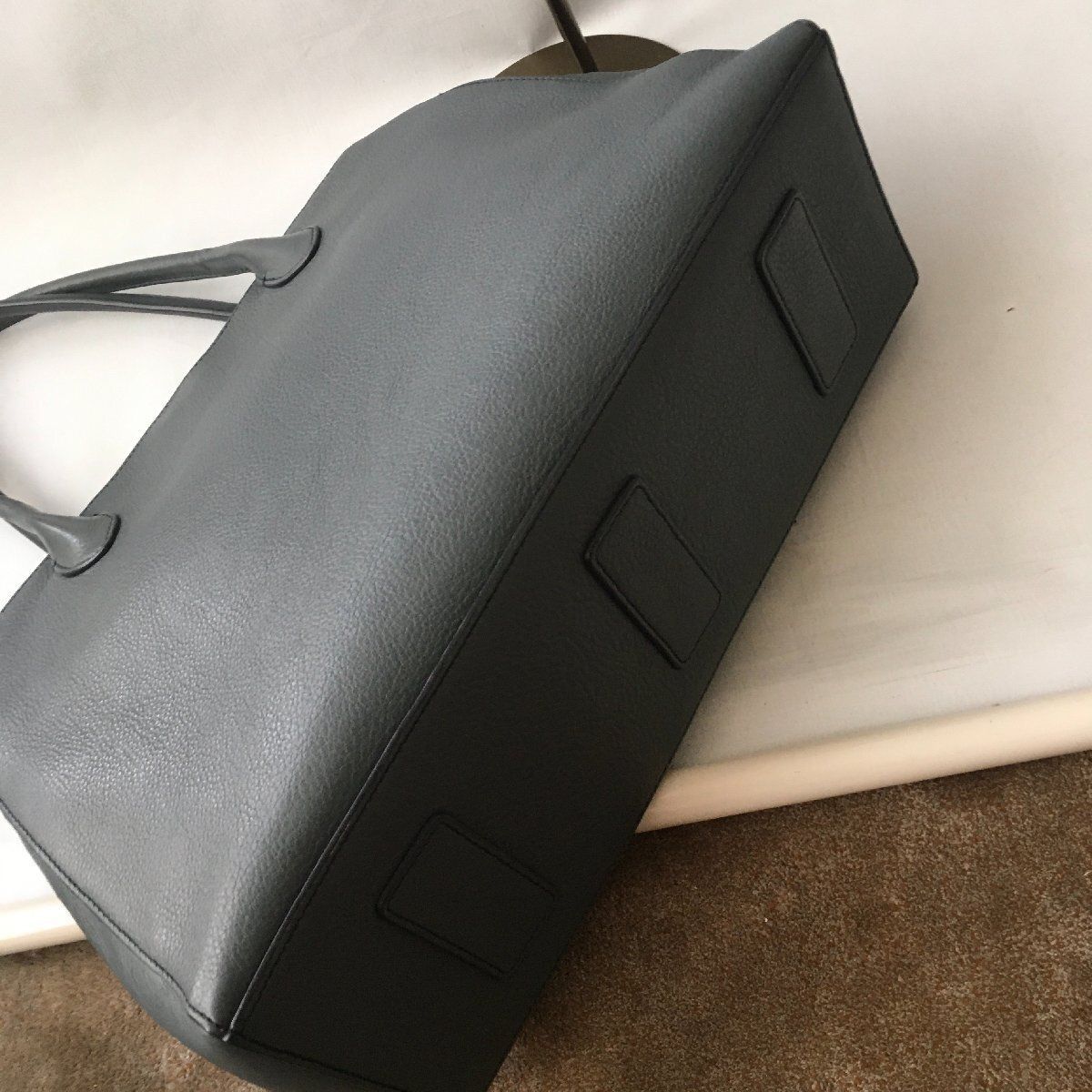 美品MOTHERHOUSE ブラック レザー トートバッグ マザーハウス トートバッグ アンティークキャリア オールレザー