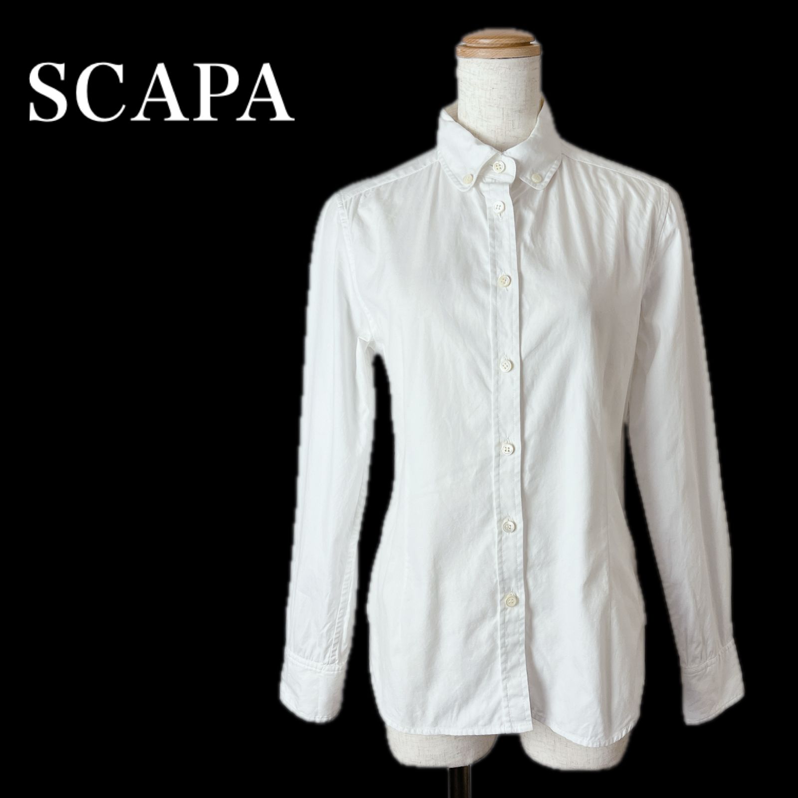 SCAPA スキャパ 定番 長袖ブラウス シャツ 白シャツ - メルカリ