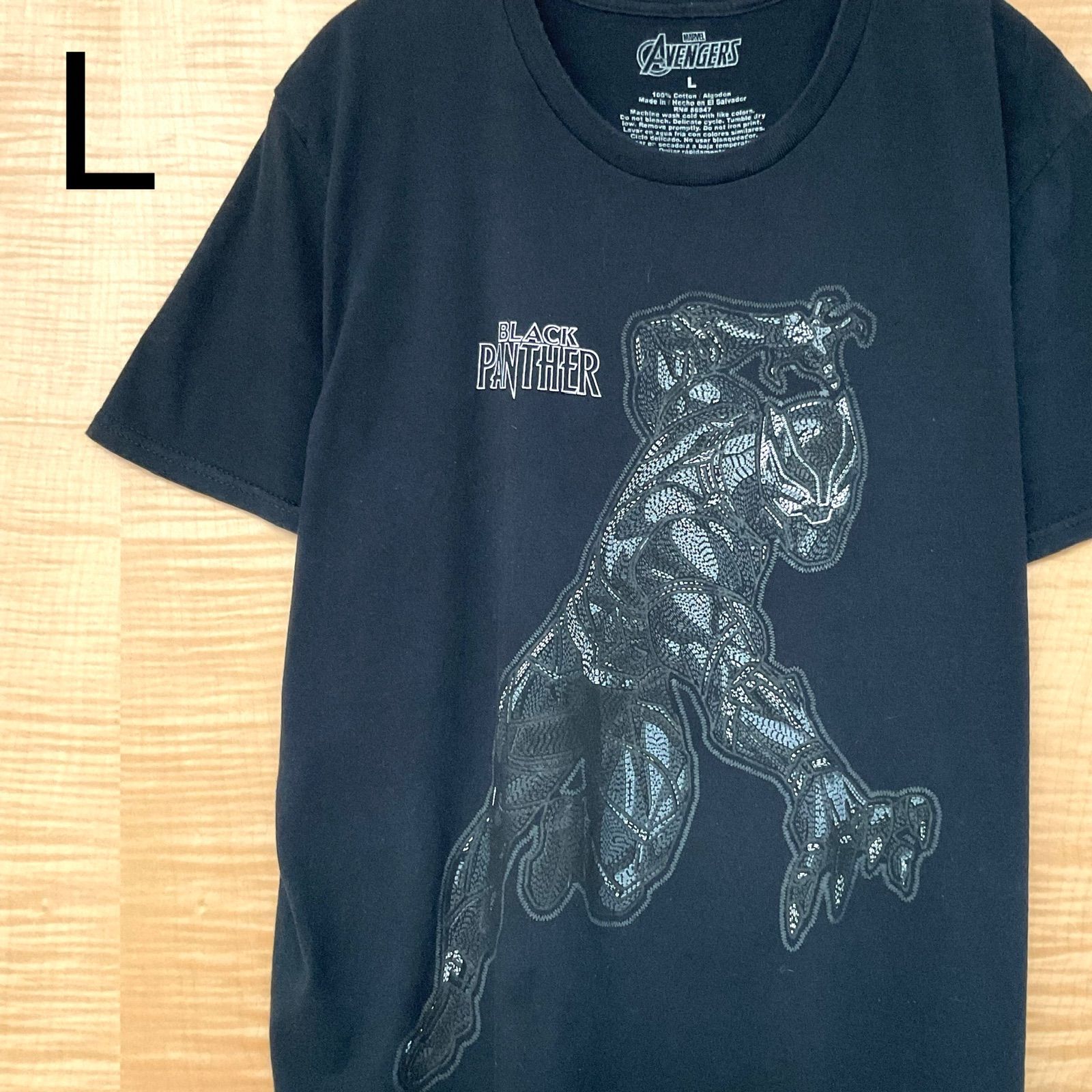 USA輸入古着 ブラックパンサー MARVELマーベル プリント 半袖Tシャツ 