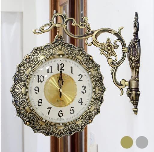 両面電波時計 掛け時計3000 両面時計おしゃれ アンティーク 注文