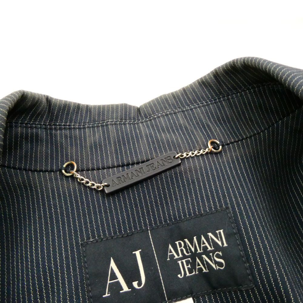タグ付き♡ アルマーニ ARMANI 羊革 花柄刺繍 中綿 ライダース L 44 ARMANI JEANS アルマーニ ジャケット EU38 S相当 コットン他