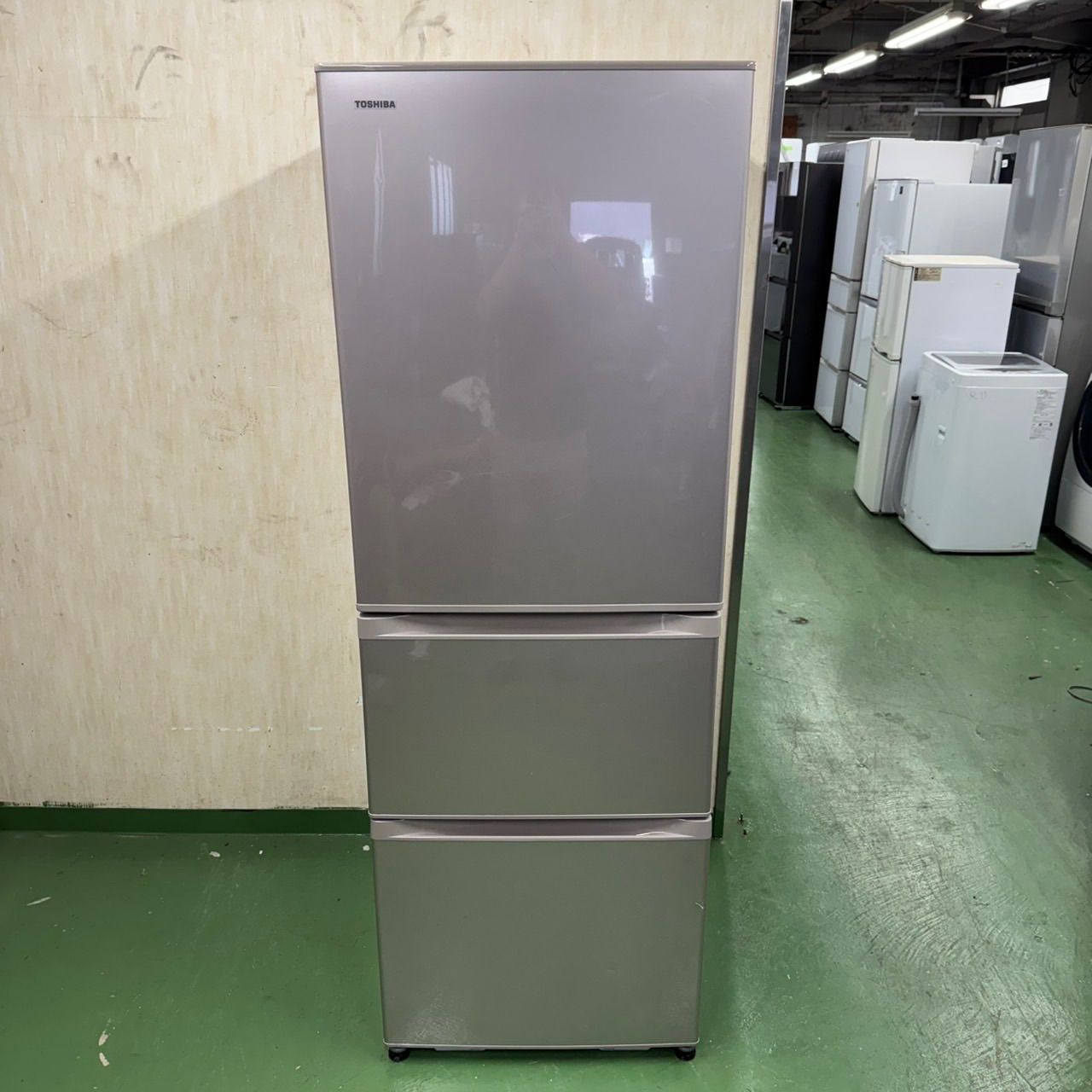 1F 46東芝 大型冷蔵庫 363L 300L強 自動製氷 小型 家庭用 きれい