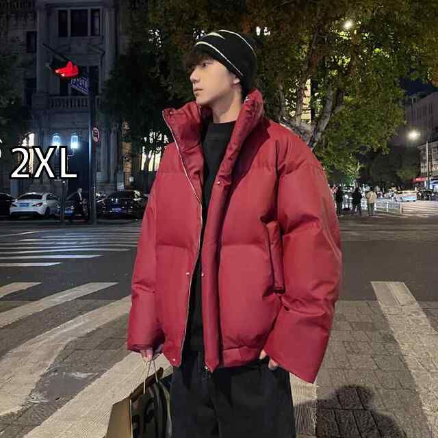 2XL 春 コーデ メンズ 用 服 シンプル ファッション オシャレ 大人 かっこいい 大きいサイズ ストリート 紳士服 干支 ジャケット 赤 綿入り アメリカン クリーン フィット コットン ジャケット