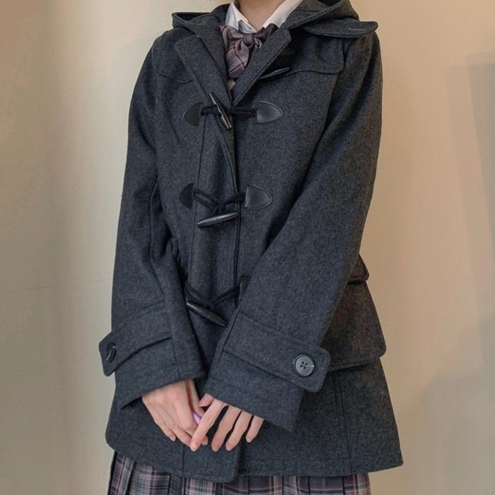 ロングコート フード付き