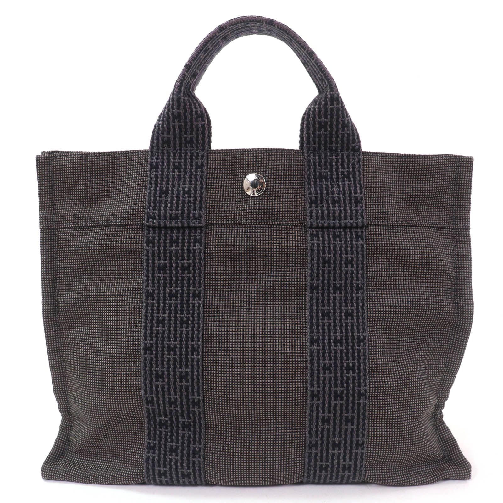 カデナ付き　HERMES エルメス　エールラインMM キャンバス　ハンドバッグ HERMES - 美品 エルメス HERMES エールライン MM トート バッグ
