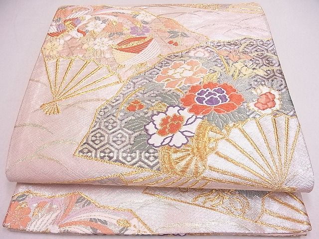 平和屋着物□六通柄袋帯 扇面鳳凰花文 金銀糸 逸品 ya0768 - メルカリ