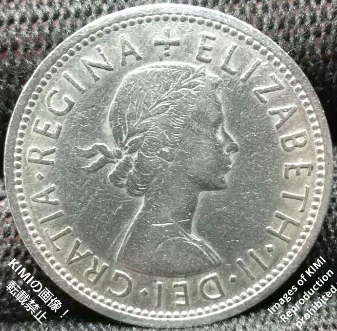 2シリング硬貨 1966年 エリザベス2世 イギリス 貨幣 コイン 古銭-