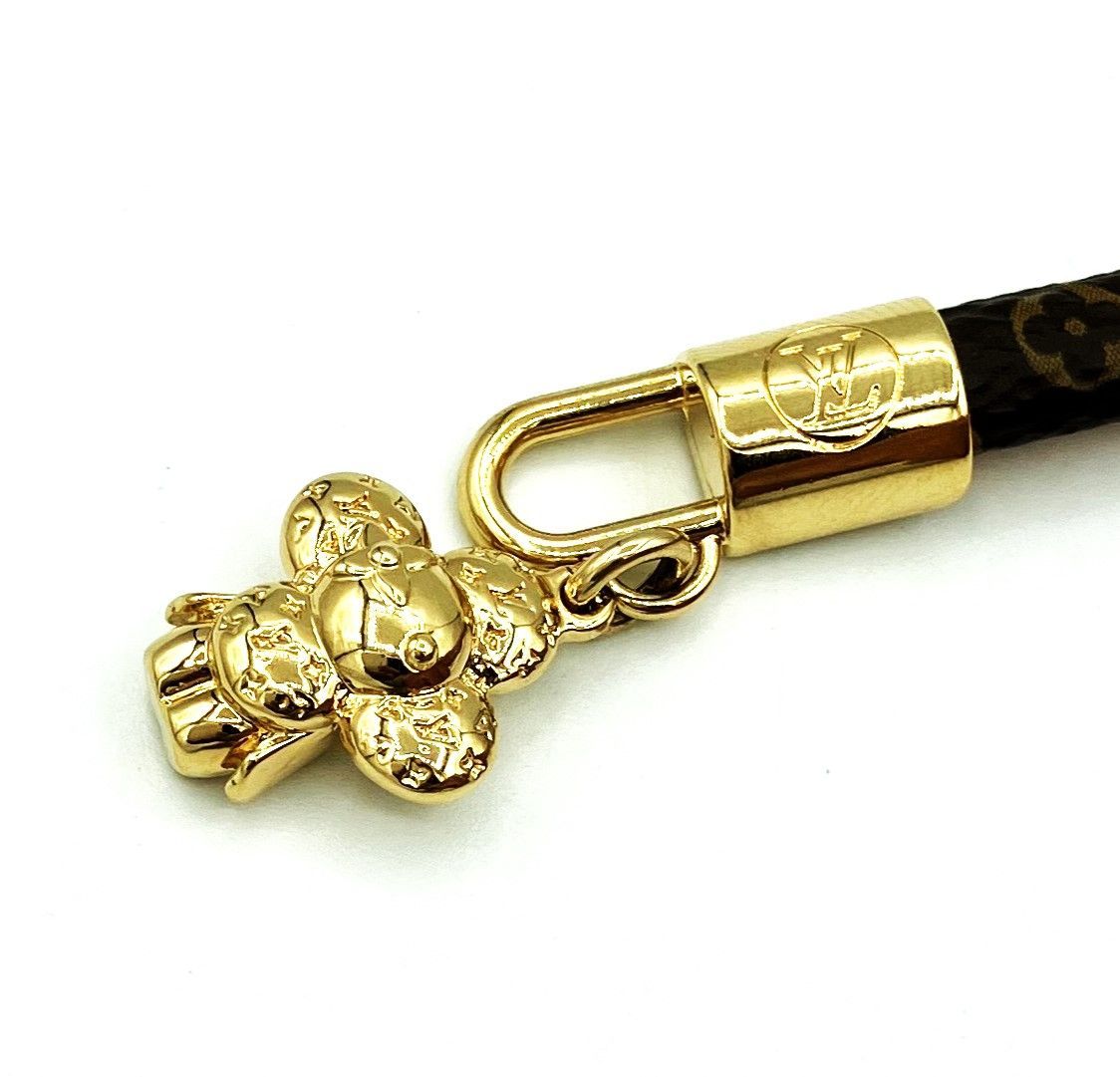 【鑑定済み】正規品 新品同様 ルイヴィトン LOUIS VUITTON モノグラム ヴィヴィエンヌ ブレスレット M6773 ブラウン 茶