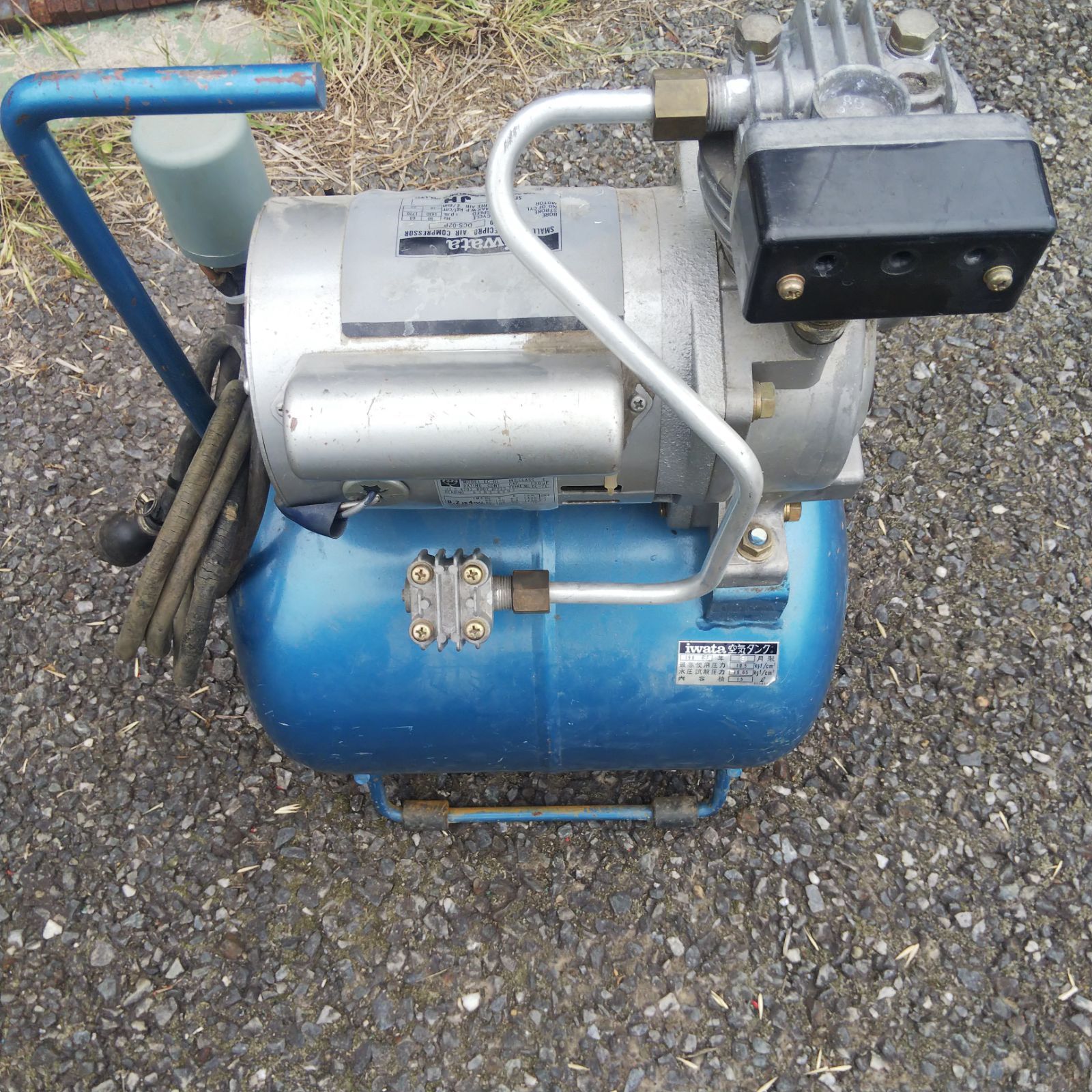 インボイス可 現状品 iwata コンプレッサ DSP-02P DCS-02P タンク容量 