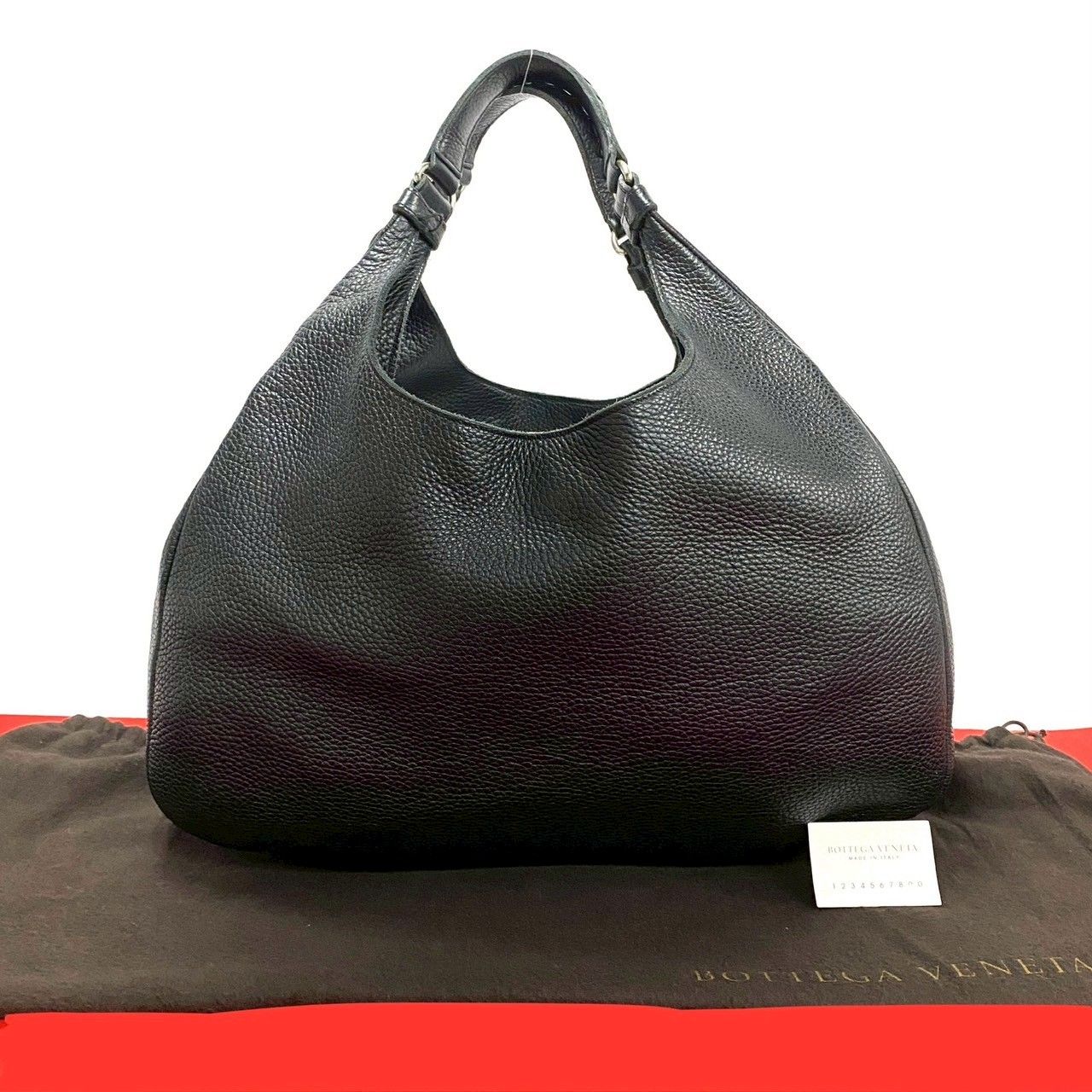 ■極美品■BOTTEGA VENETA ハンドバッグ イントレチャート　ブラック 極 美品 保存袋付 BOTTEGA VENETA ボッテガヴェネタ イントレチャート