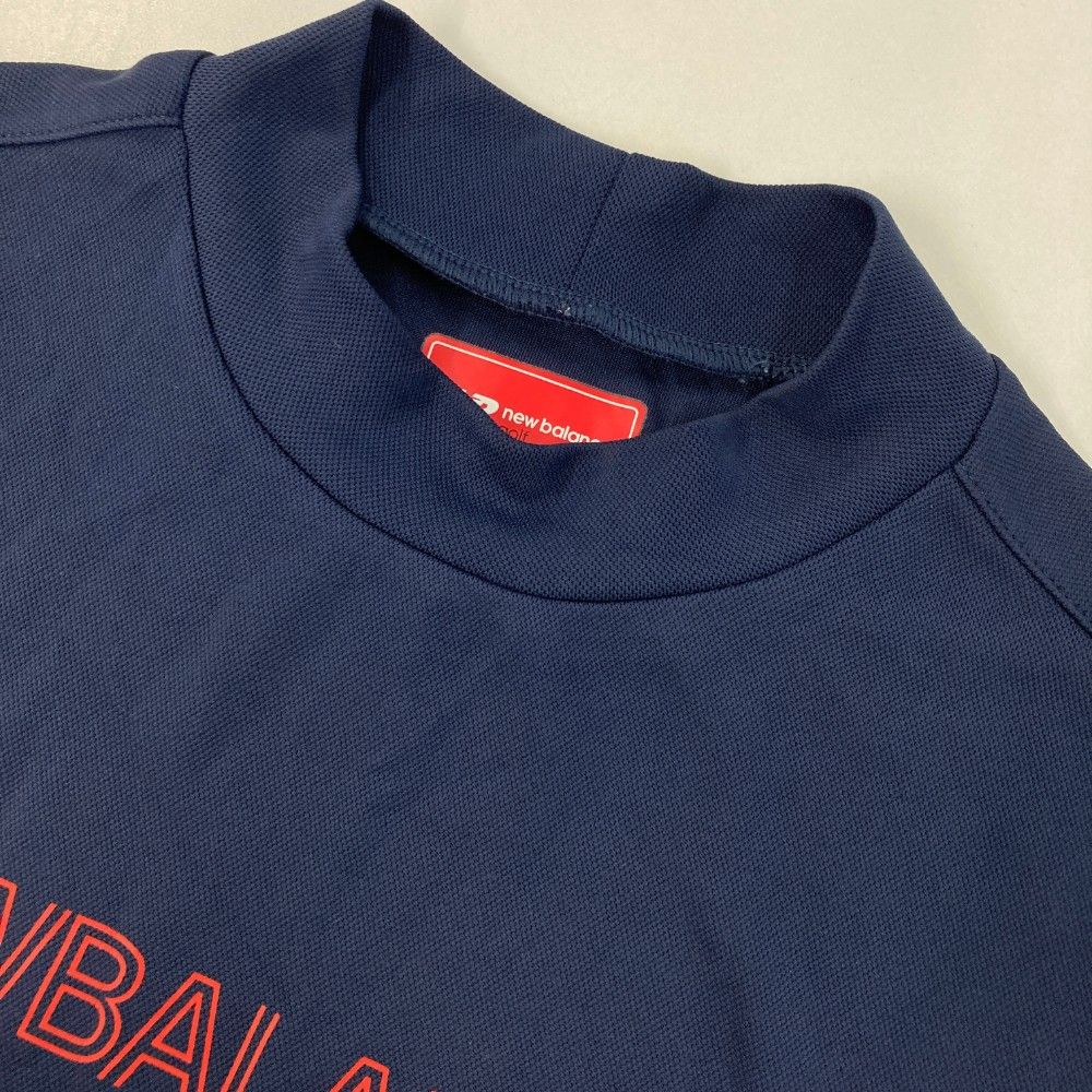 サイズ：4 NEW BALANCE GOLF ニューバランス  ハイネック 半袖Tシャツ  ネイビー系 [240101443673] ゴルフウェア メンズ ストスト NEW BALANCE GOLF ニューバランス ハイネック 半袖Tシャツ