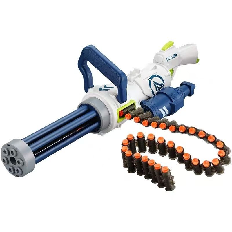 ガトリング風電動スポンジダーツトイガン ナーフ ドラムマガジン ガンチェーン 電動ガン マシンガン 機関銃 排莢式 排弾 ナーフ銃 誕生日プレゼント