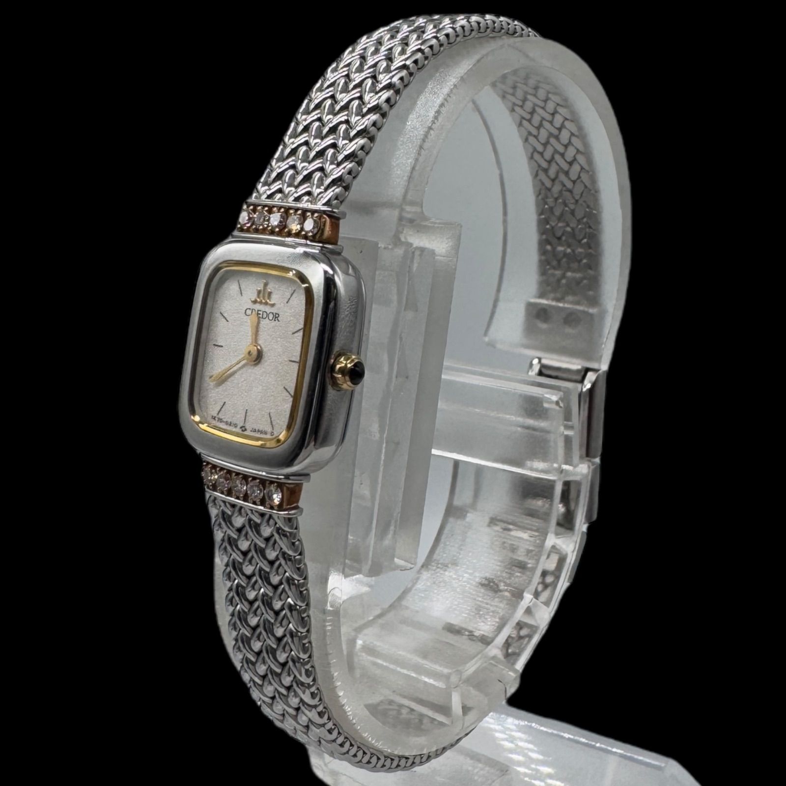 SEIKO セイコー クレドール 1E70-5130 18KT ダイヤモンド SEIKO セイコー 1E70-5130 クレドール スクエアフェイス