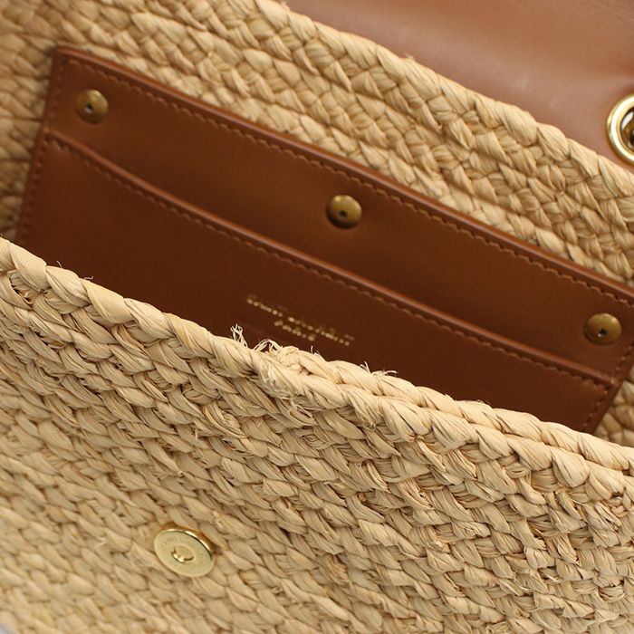 【つくね】サンローランマノンMINIラフィア2wayかごバッグ mini Manon in raffia | Saint Laurent | YSL US