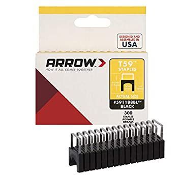 Arrow Fastener Co. .25in. X .31in. Black T59 Stainless Steel Staples 591188BLSS