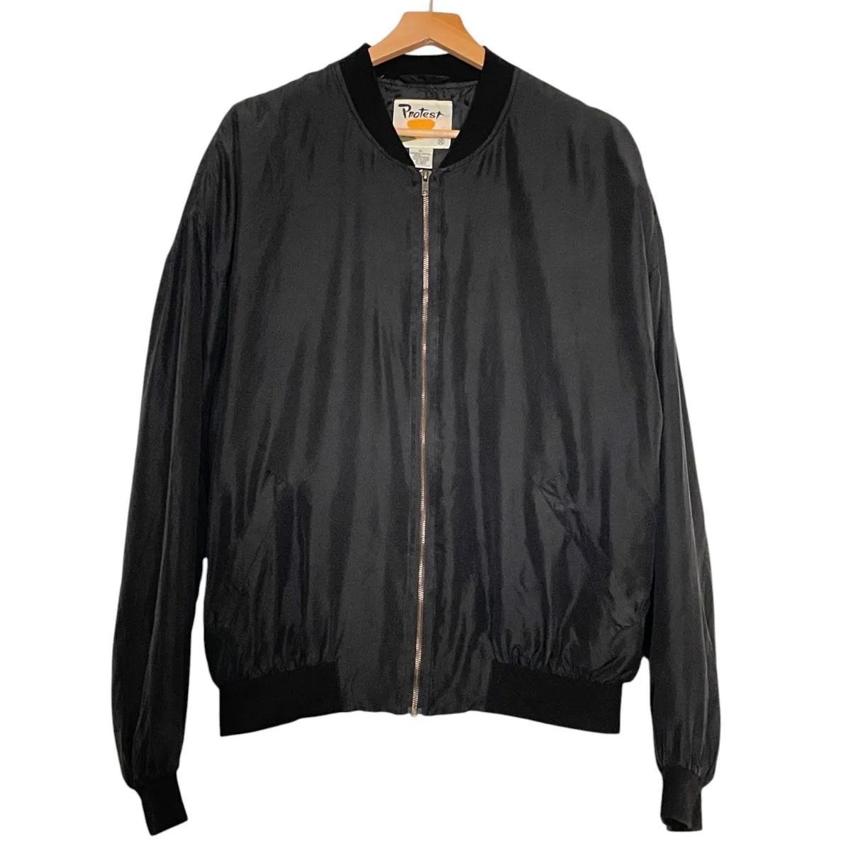 Protest シルクブルゾン｜2XLサイズ｜メンズ｜ブラック 黒 ｜シルク100％ 上品
