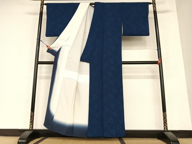 平和屋着物□伝統工芸師 服部光擴 江戸小紋 鮫小紋柄 正絹