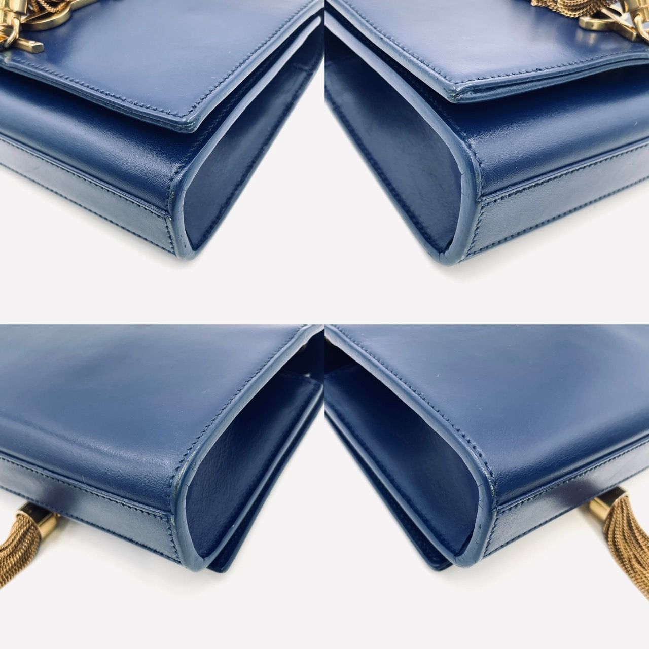 サンローラン SAINT LAURENT ケイトタッセル チェーンウォレット ブルー グレインレザー レディース ショルダーバッグ サンローラン SAINT LAURENT ケイト チェーン ショルダーバッグ 青