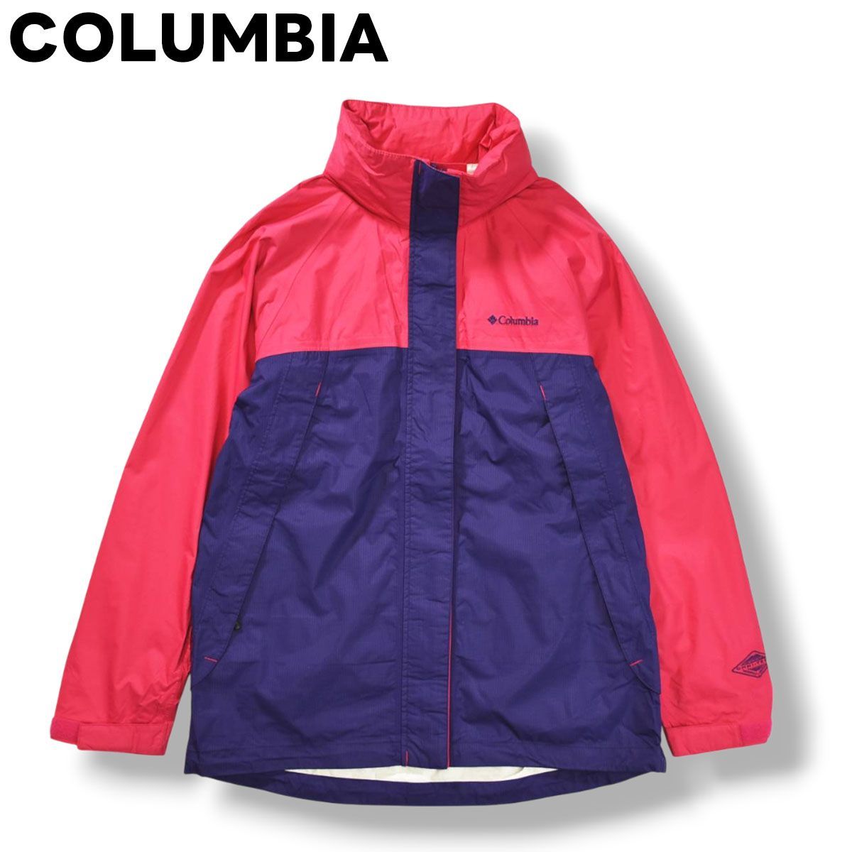 防水 コロンビア COLUMBIA グラスバレー ウィメンズ オムニテック レインジャケット マウンテンパーカー L パープル x ピンク レディース ♪