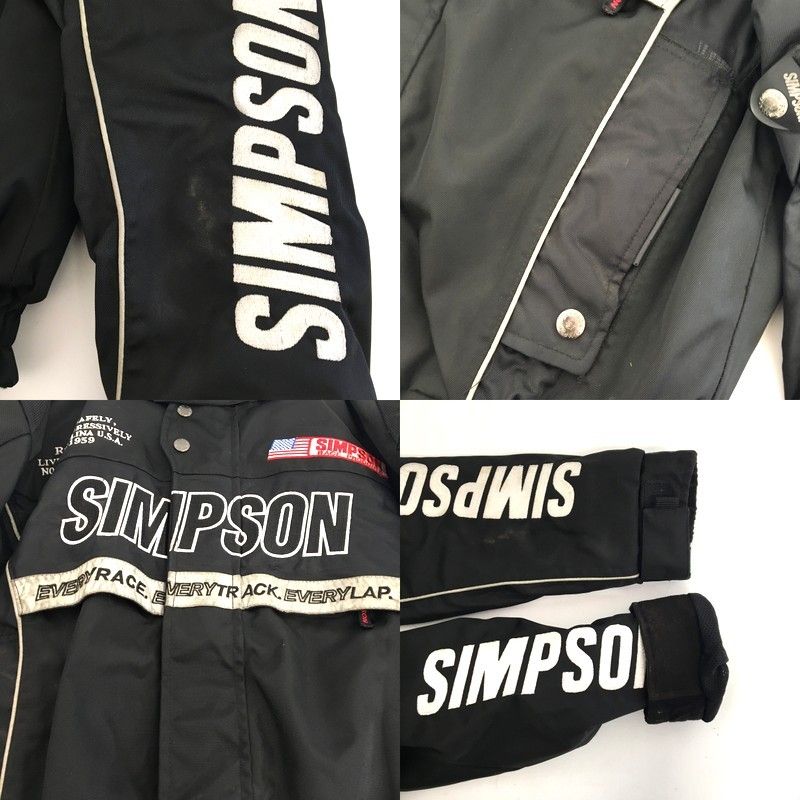 SIMPSON バイク ライディング メッシュジャケット M 長袖/半袖 SIMPSON シンプソン 3シーズン ライディングジャケット Mサイズ