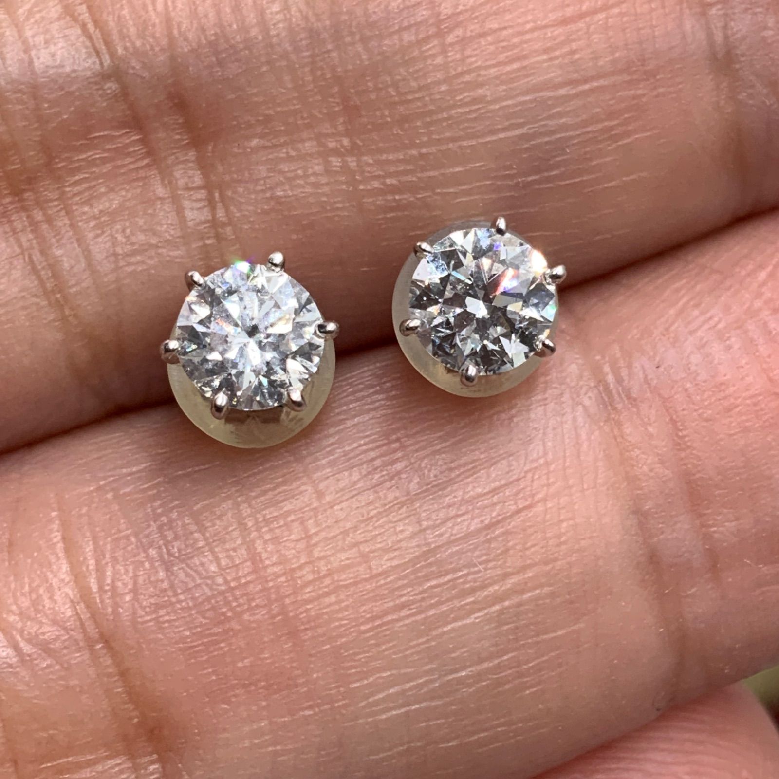 pt900 プラチナ900 ダイヤ ピアス 一粒ダイヤピアス 1g トータル