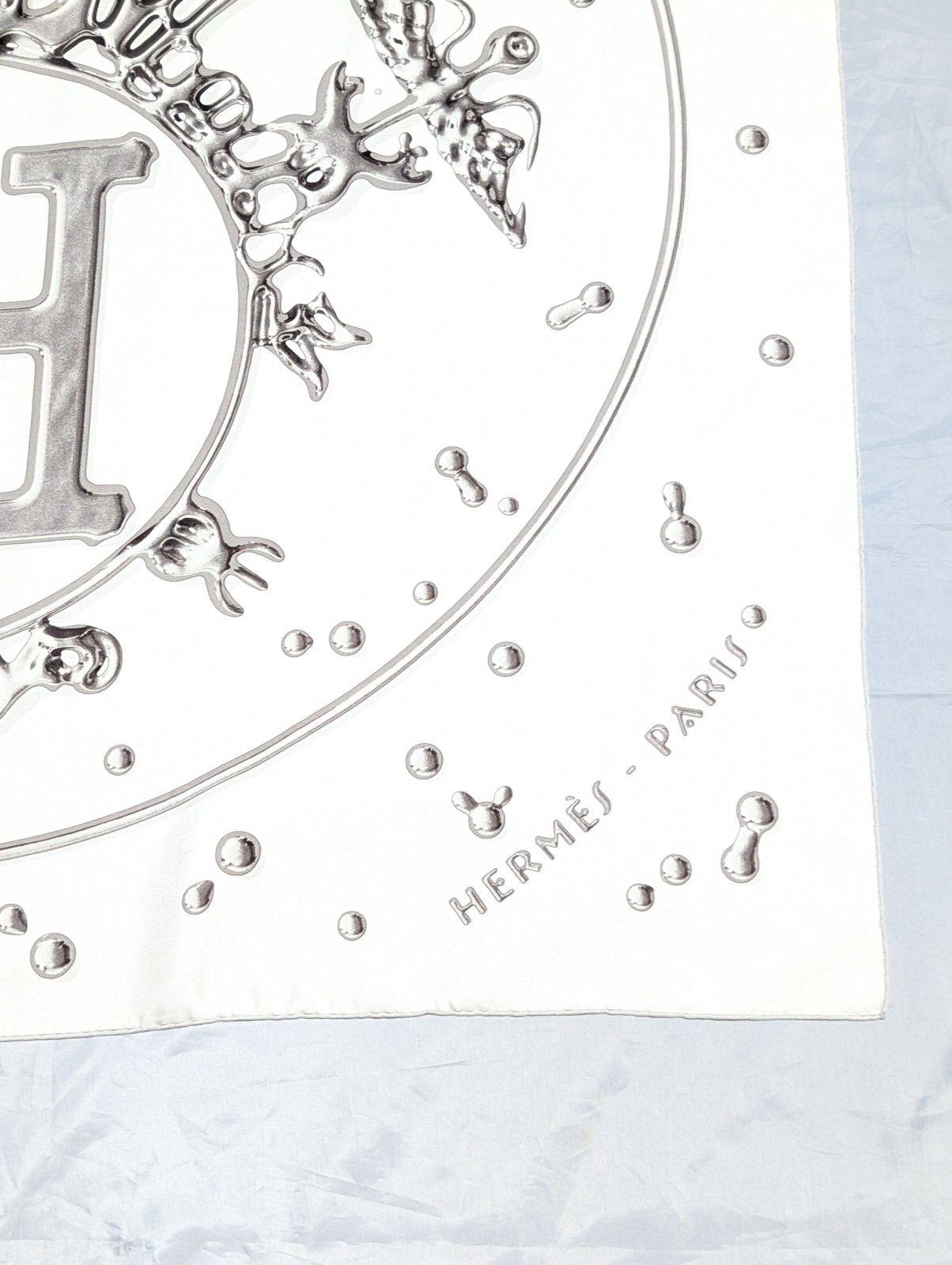 極美品 HERMES エルメス VIF ARGENT 銀の雫 カレ 90 100