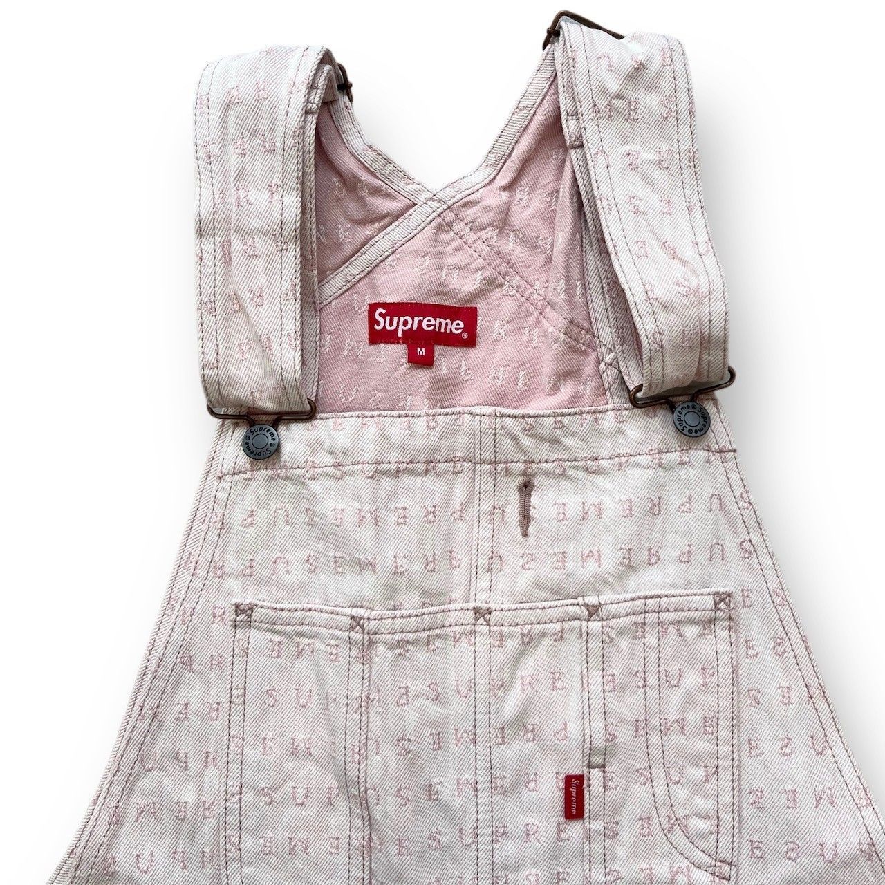 国内正規 Supreme 20SS Jacquard Logos Denim Overalls