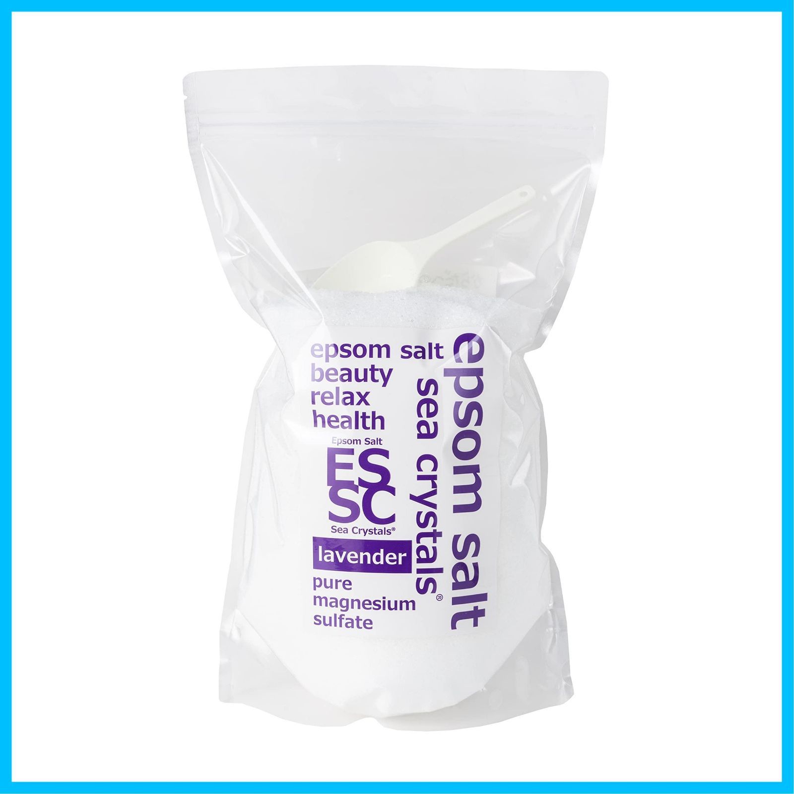 商品 2.2kg 浴用化粧品 ラベンダーの香り エプソムソルト Seacrystals Crystals シークリスタルス 計量スプーン付 Sea