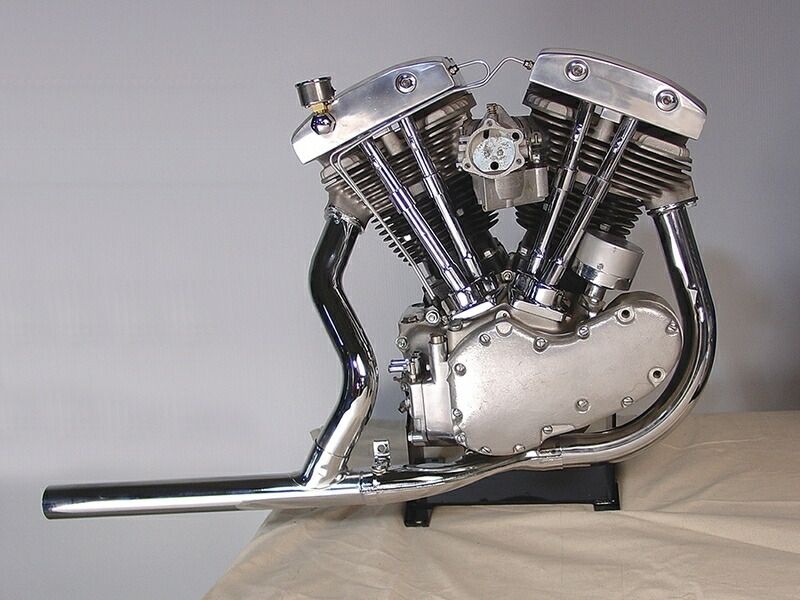 2in1 エキゾーストヘッダー 1966〜69年ショベルヘッド|ブラック