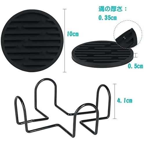 メルカリshops ギノヤ シリコンコースター 6枚入り ドリンクコースター 収納ホルダー付き