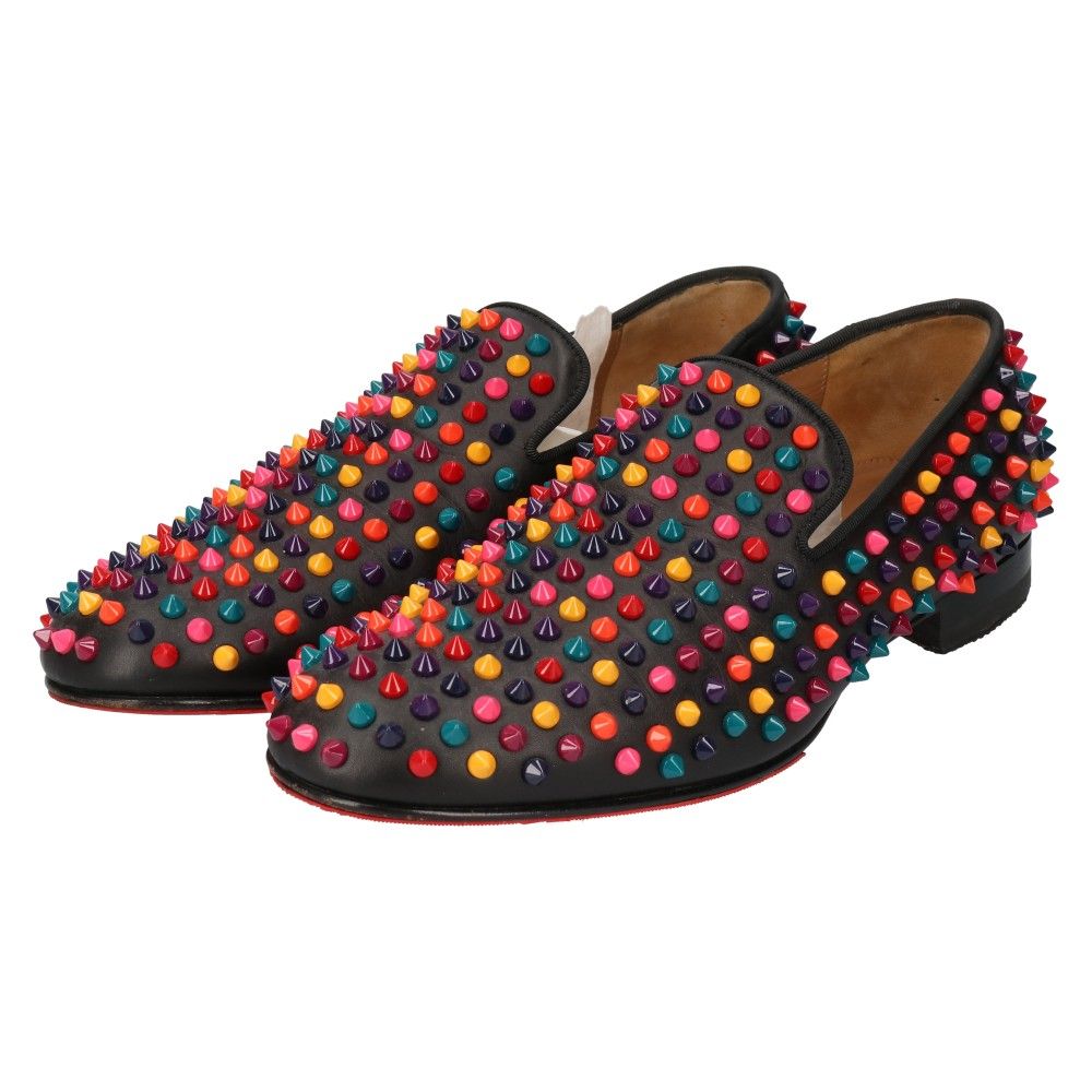 CHRISTIAN LOUBOUTIN (クリスチャンルブタン) ROLLING SPIKES FLAT スタッズ スリッポン シューズ  ブラック/マルチ - で 購入