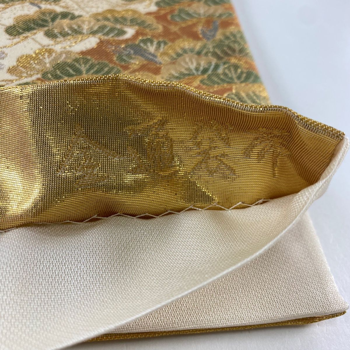 中古美品 メタリックカラー袋帯 袋帯 美品 秀品 雪輪 花鳥 金色 全通 正絹 【中古】 - メルカリ