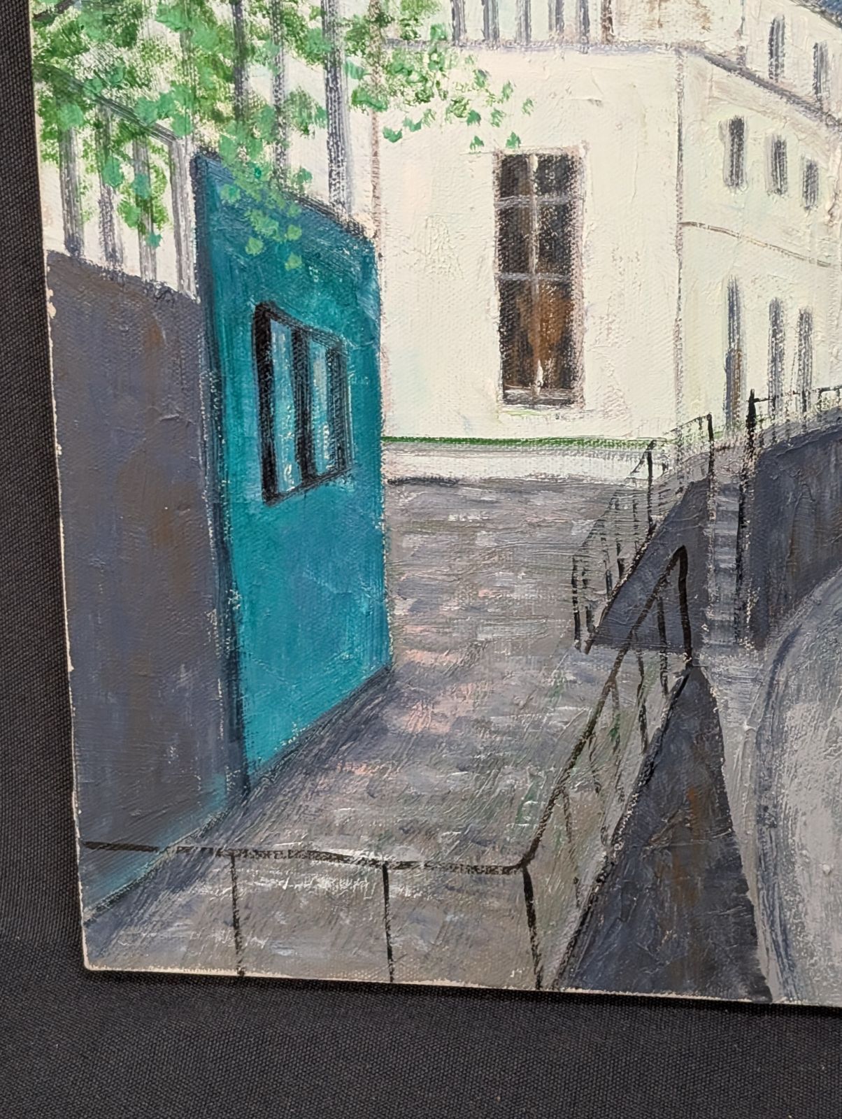 戸倉　貢　油絵 真作保証 戸倉貢 サンバンサン 油彩キャンバスのみ F8 風景画