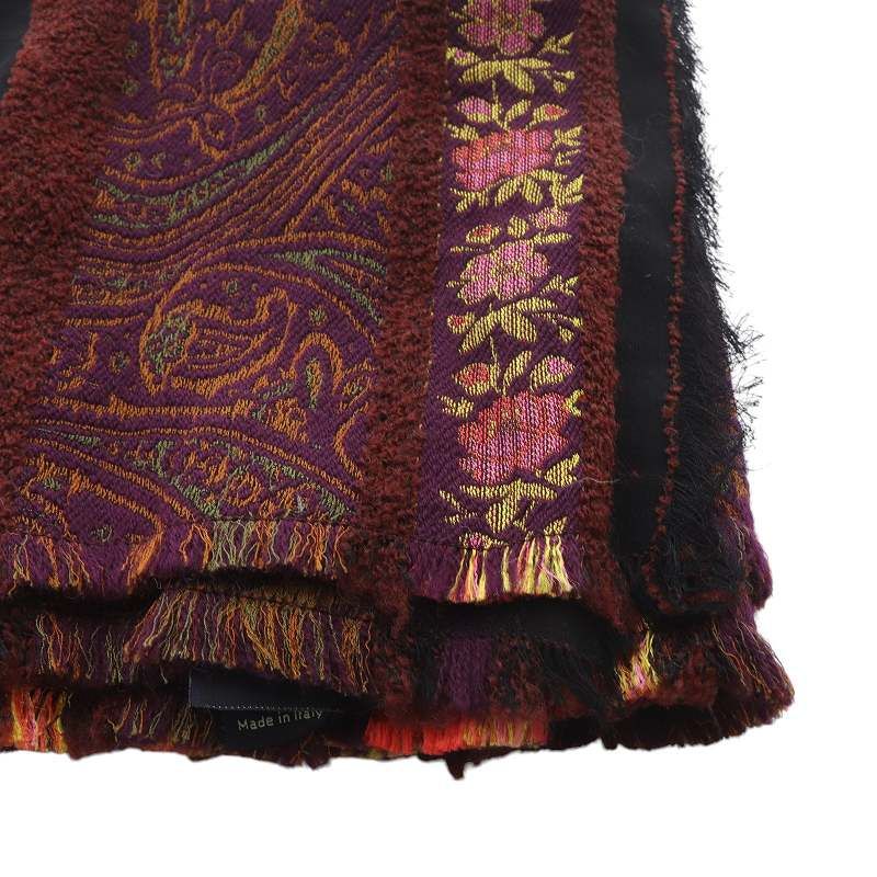 ETRO エトロ マフラー グレー 赤 チェック エドマイスター チェック柄マフラー赤 | シャディギフトモール