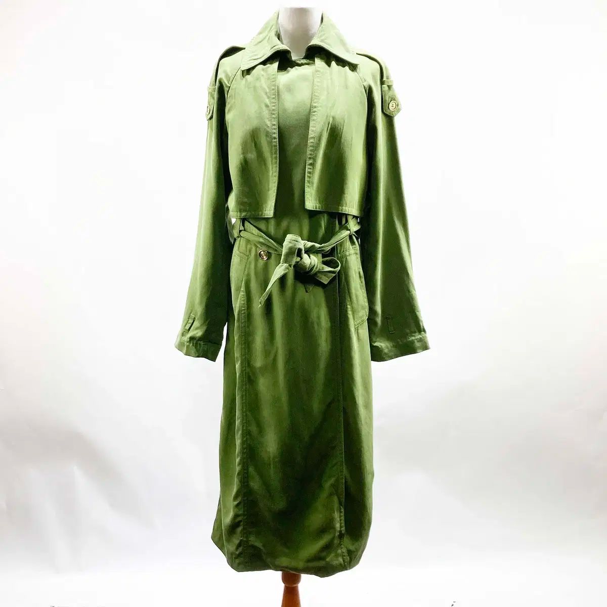 issey miyake オリーブグリーン トレンチコート Issey Miyake Plantation Army Green Trenchcoat Rain Jacket