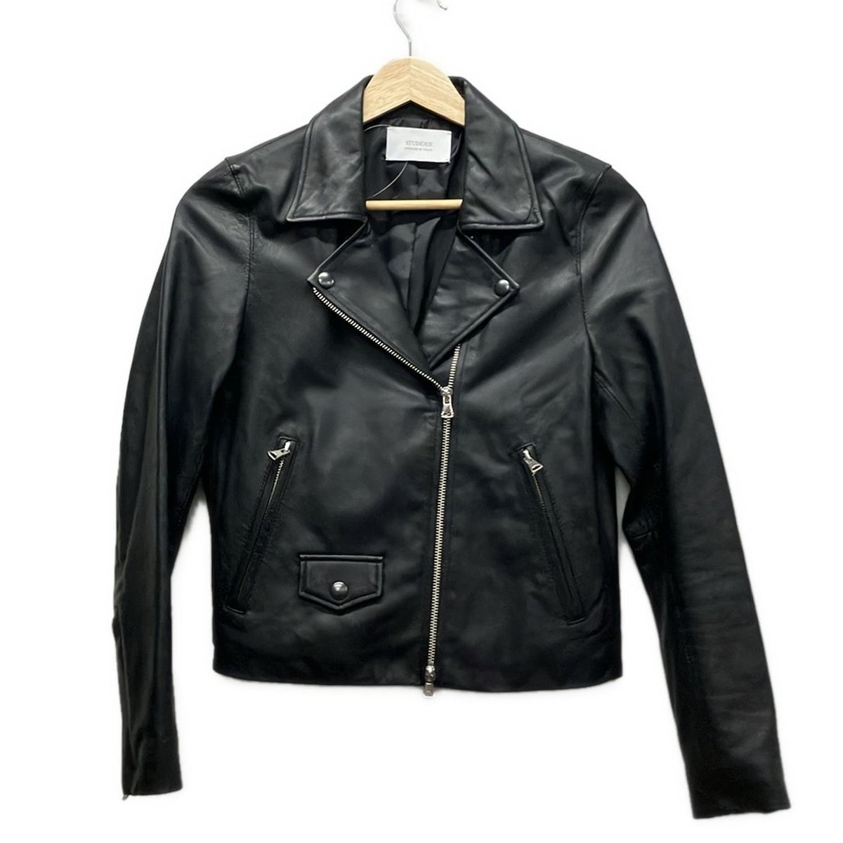 STUDIOUS ステュディオス ライダースジャケット サイズ1 S レディース - 黒 長袖 春 秋