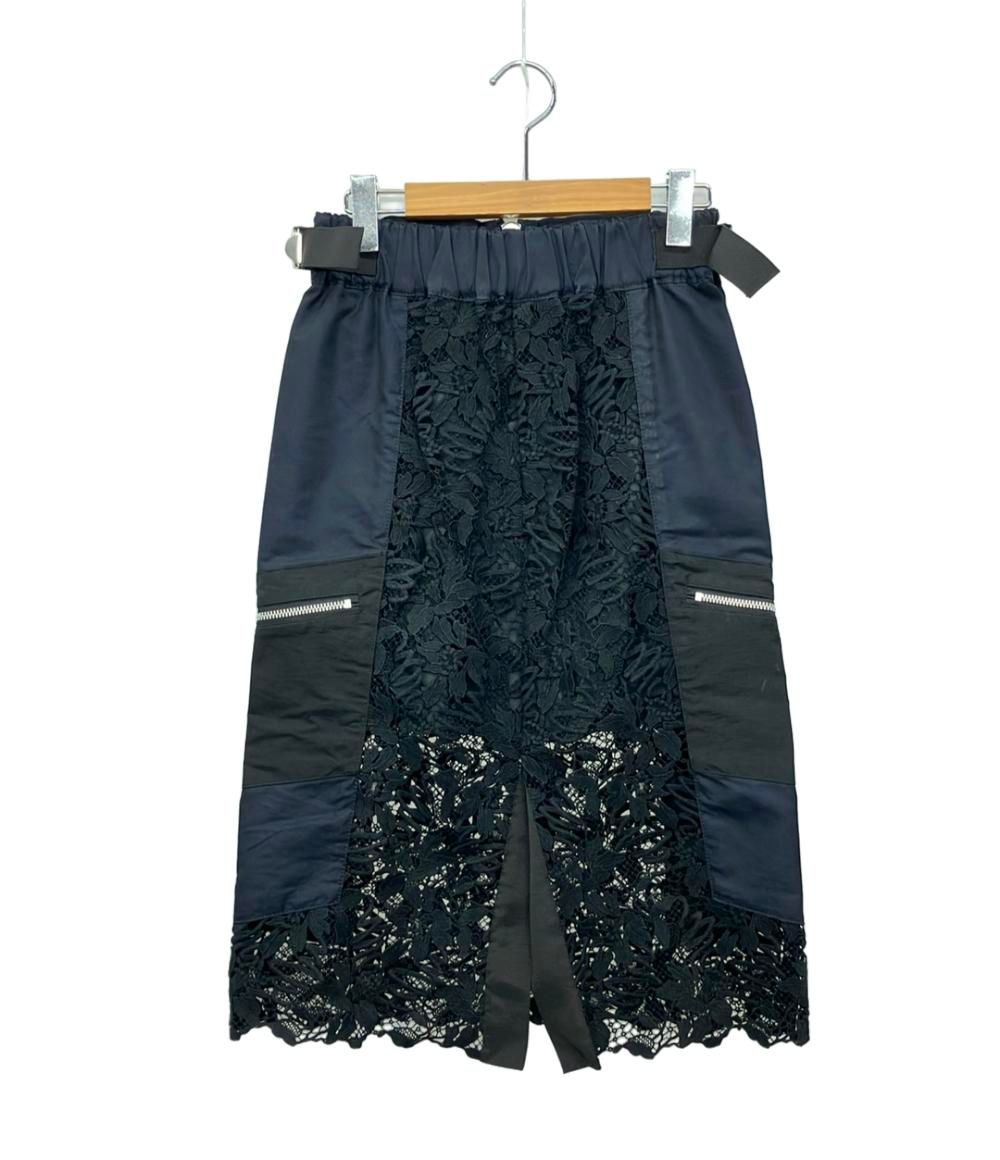 sacai レース変形スカート sacai ラップスカート 春夏 レース 変形 プリーツ