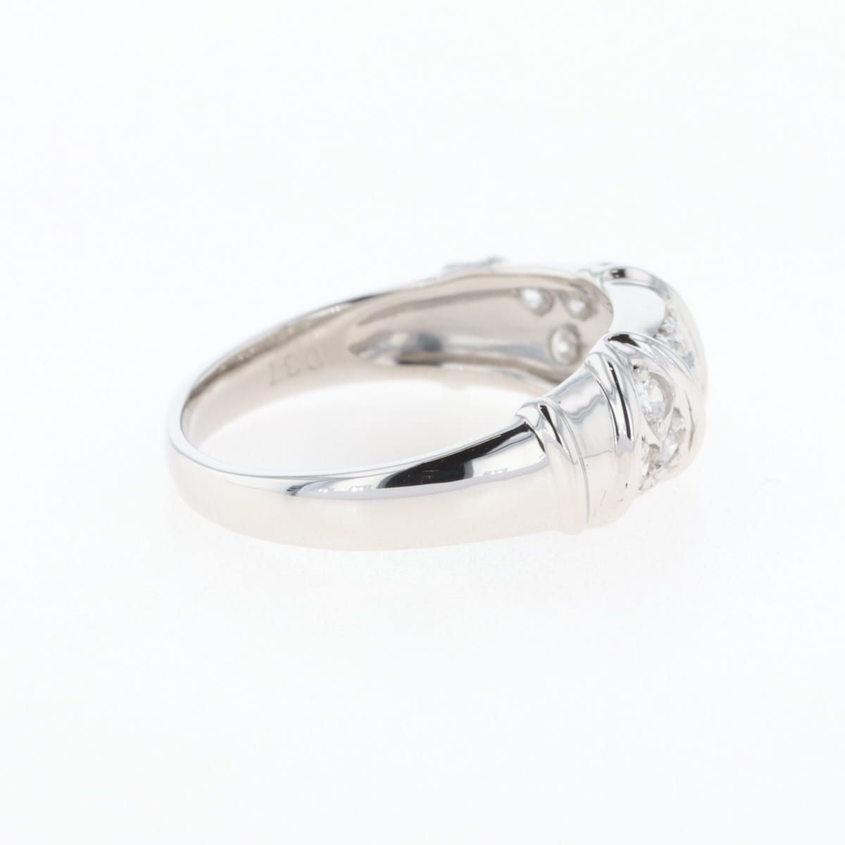 メレダイヤ デザインリング プラチナ 指輪 リング 13号 Pt900  