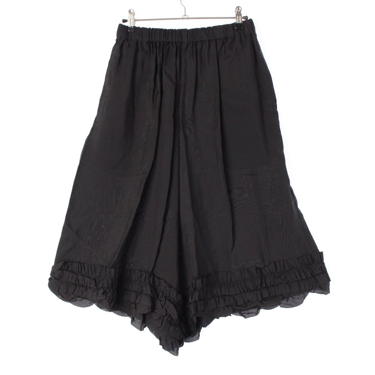 コムデギャルソン コムデギャルソン AD2014 コムコム キュプラ フリル イージースカート キュロット パンツ ボトムス RN-S024 ブラック XS