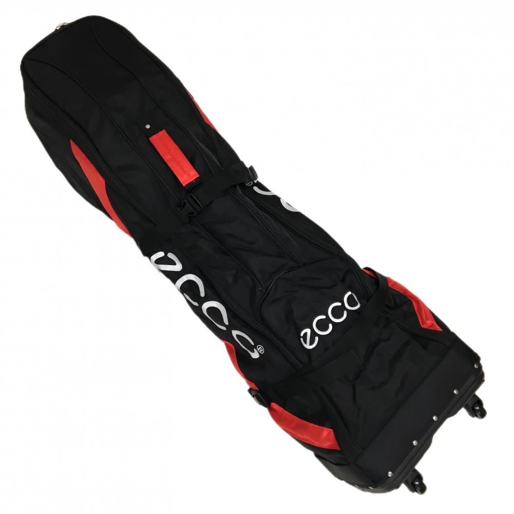 エコー トラベルカバー 黒×レッド コロ付き ロゴ刺しゅうゴルフ ecco