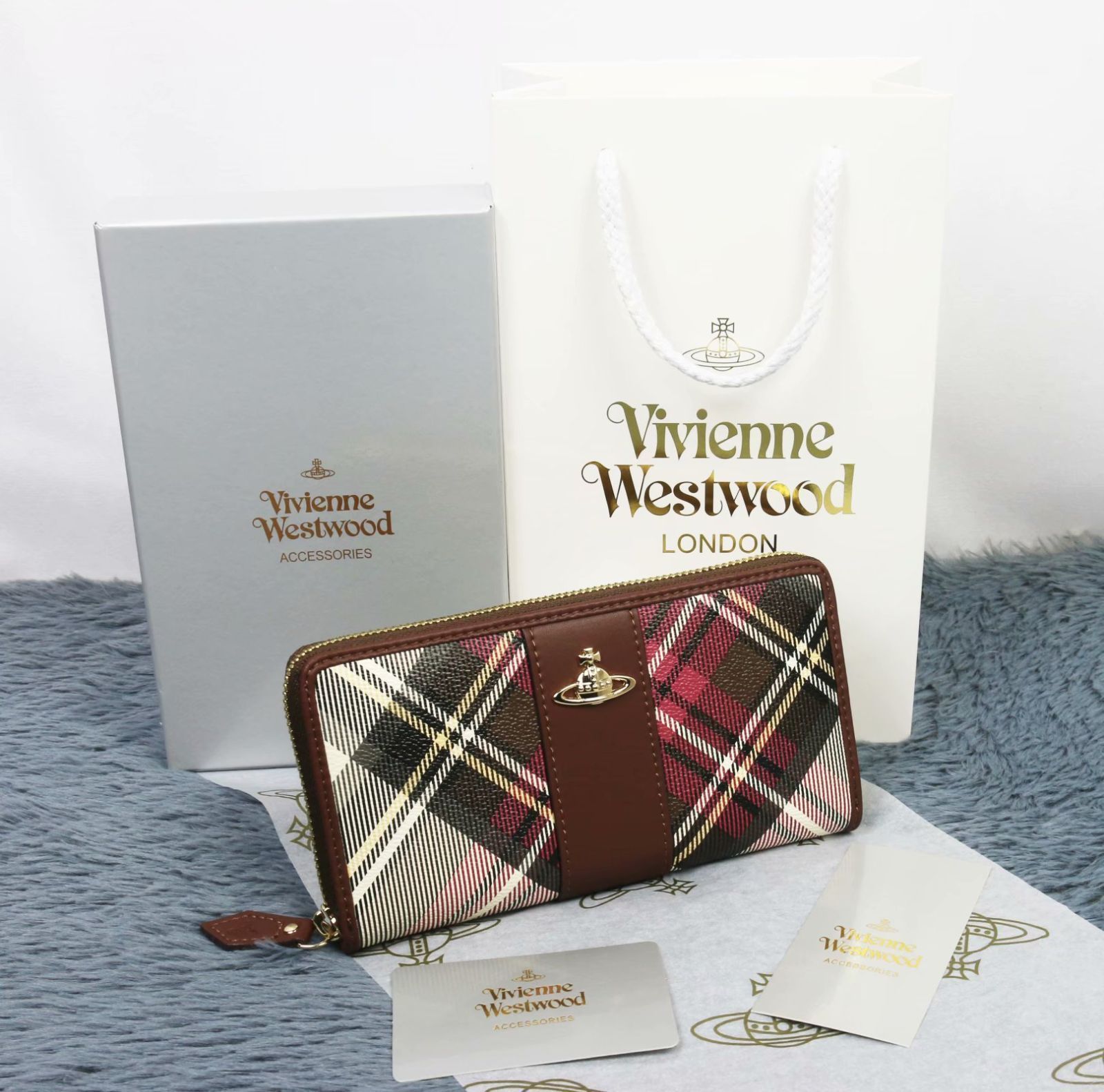 【新品】Vivienne Westwood チェック柄 長財布 955vw356 新品 ヴィヴィアンウエストウッド 財布 チェック柄 Vivienne