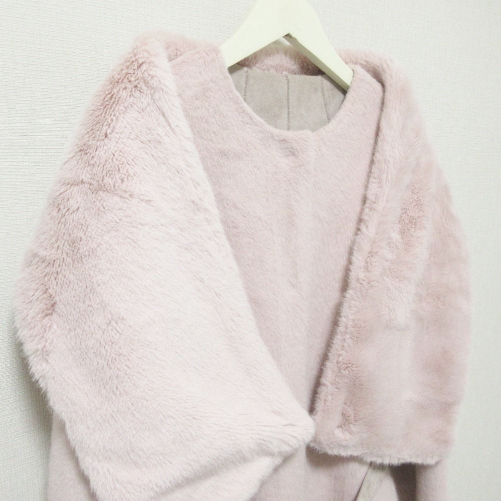美品 23AW Herlipto ハーリップトゥ faux fur reversible coat
