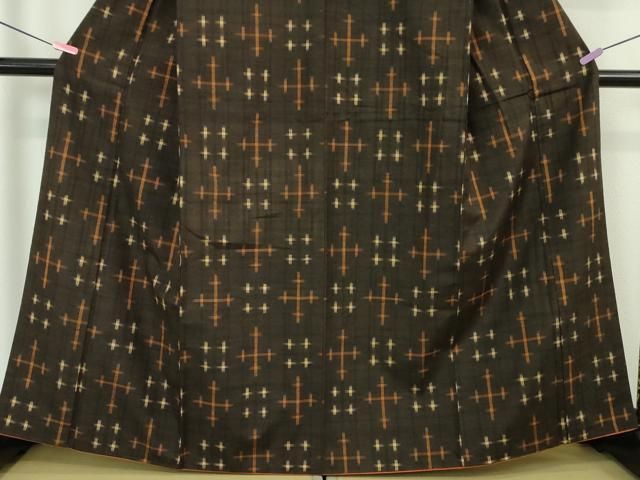 平和屋本店□極上 国指定重要無形文化財 本場久米島紬 手織 逸品