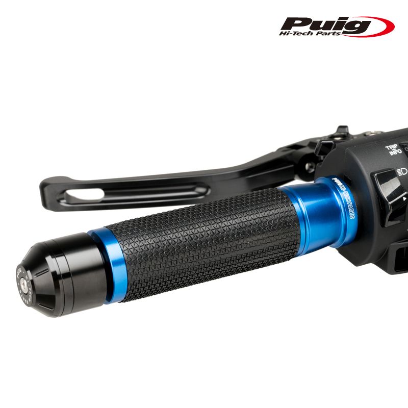 Puig 6326A HI-TECH ASCENT GRIPS BLUE 119mm 汎用 プーチ アセント グリップ