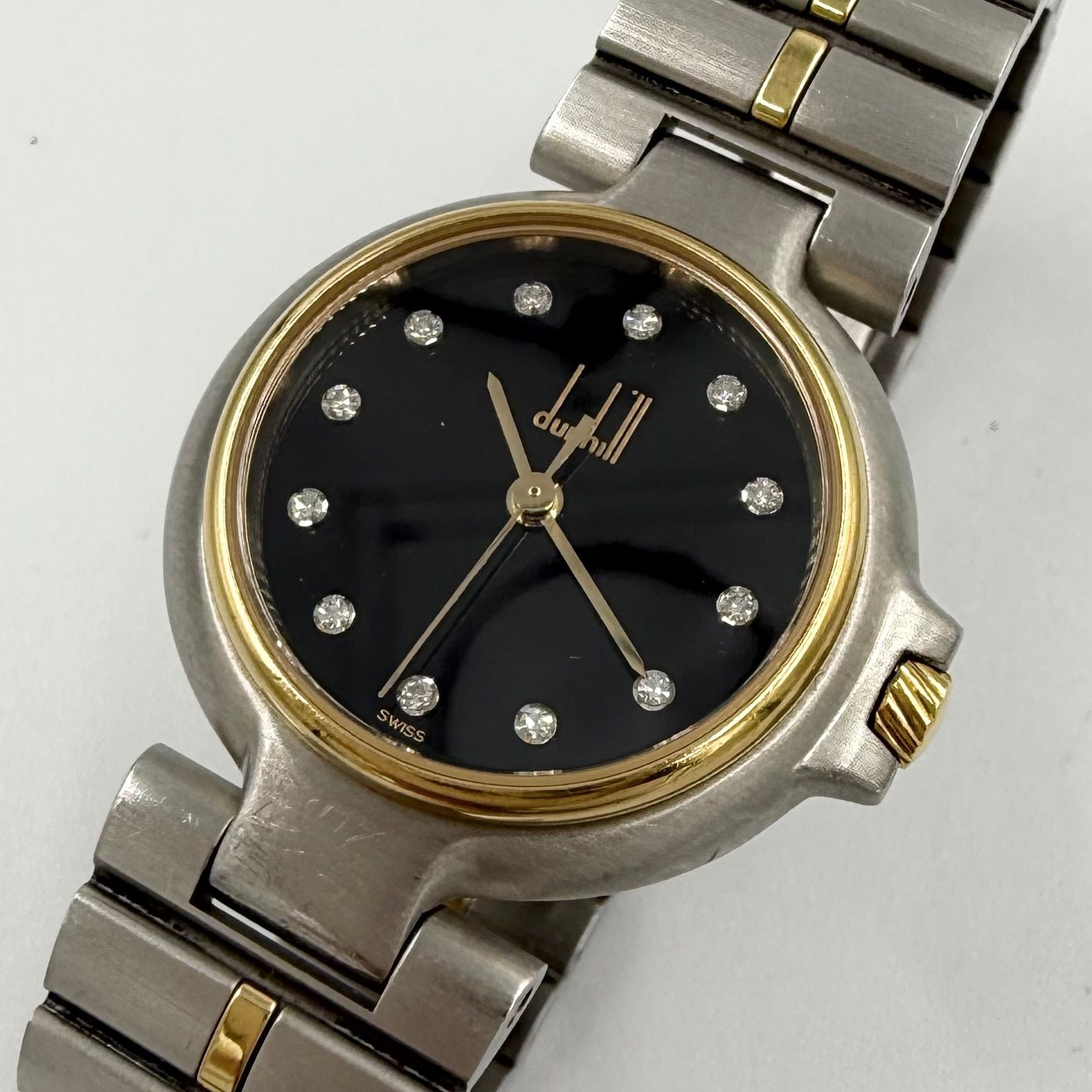 ダンヒル ミレニアム レディース 12Pダイヤ SS クォーツ 時計 dunhill