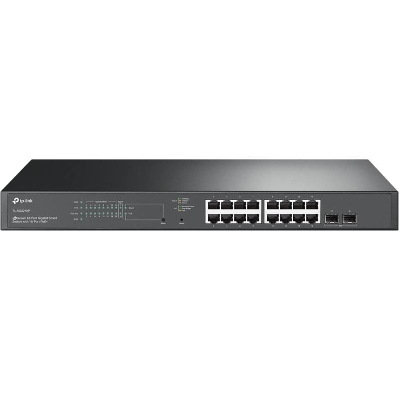 TP-Link Jetstream 18ポート ギガビット スイッチングハブ PoE 給電 18ポートの内16ポートPoE 対応 TL-SG2218P