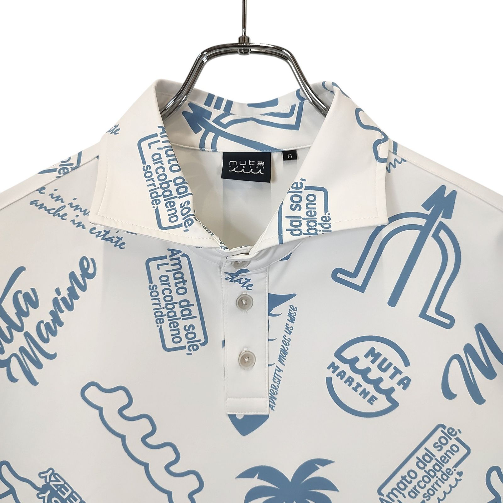 Muta marine ムータ ゴルフ 総柄 ポロシャツ ゴルフウェア Muta marine ムータ ゴルフ 総柄 ポロシャツ ゴルフウェア WEB限定